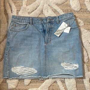 Billabong Blue Mini Skirt Casual Distressed